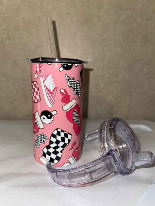 12oz, Pink Retro Sippy cup