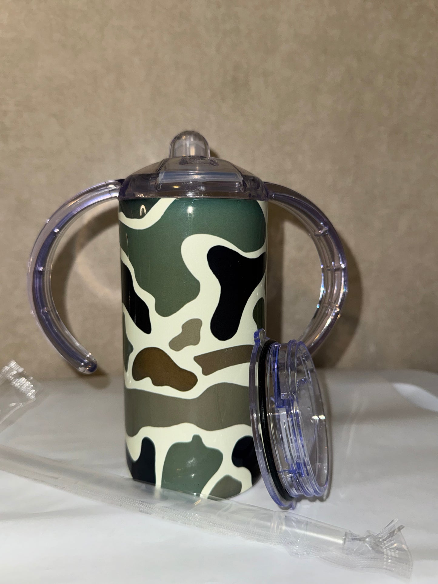 12oz, camo Sippy cup