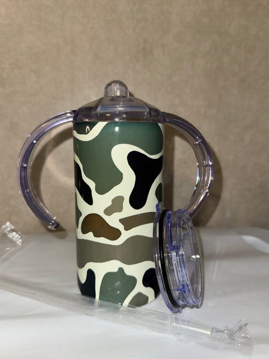 12oz, camo Sippy cup