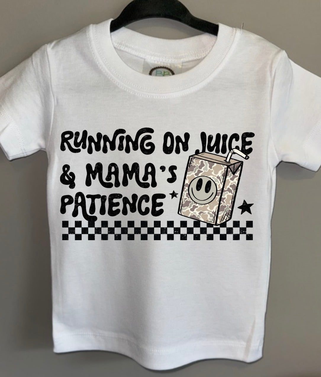 Running on Juice & Mama’s patience Boys Tee