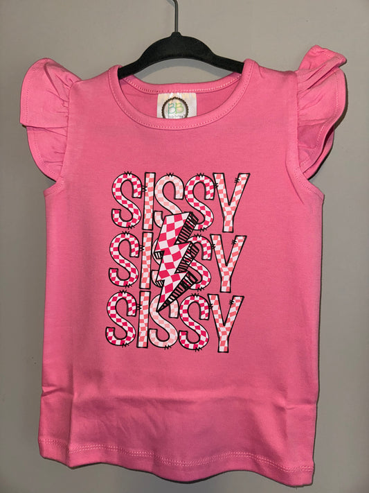SISSY Girls Tank ruffle Tee