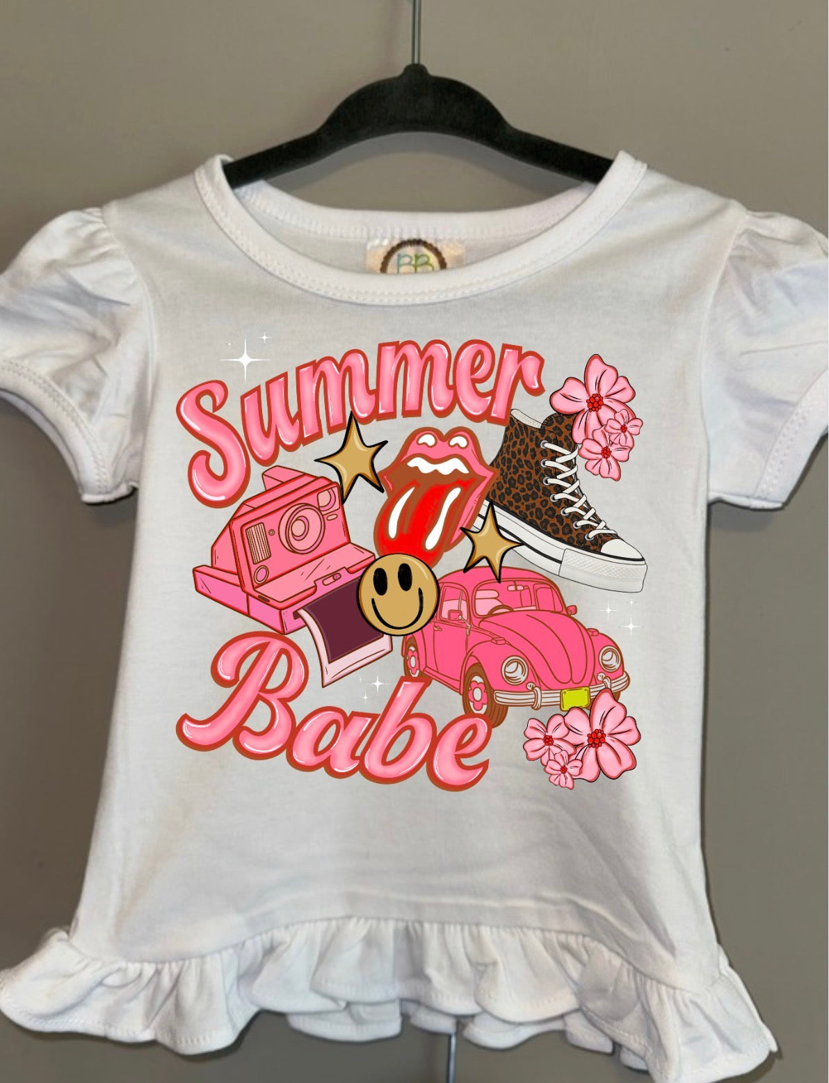 Summer Babe Girls Ruffle Tee