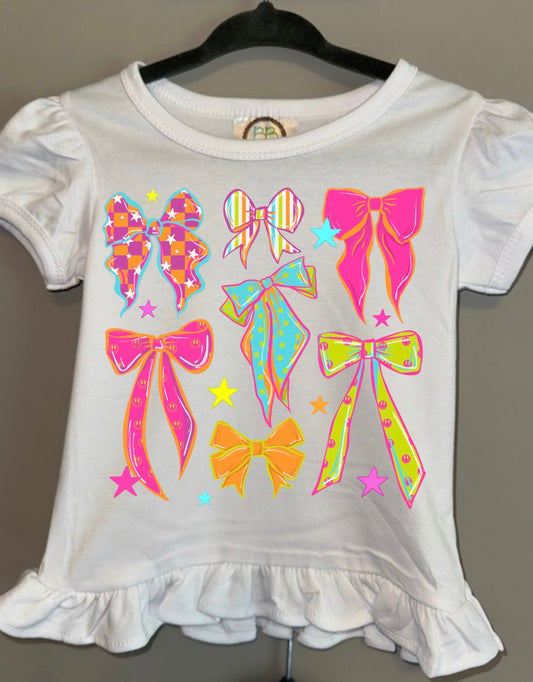 Bow Girls Ruffle Tee