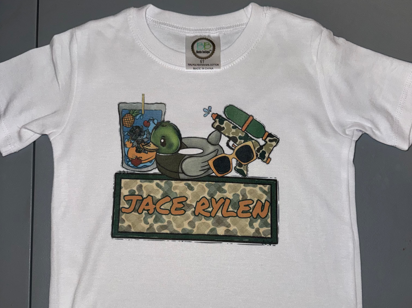 Camo Summer Fun Boy T-Shirt